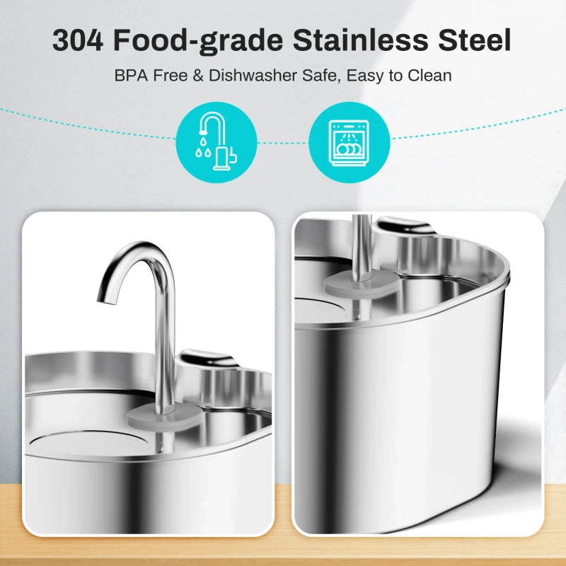 Stainless Steel Automatic Pet Water Fountain